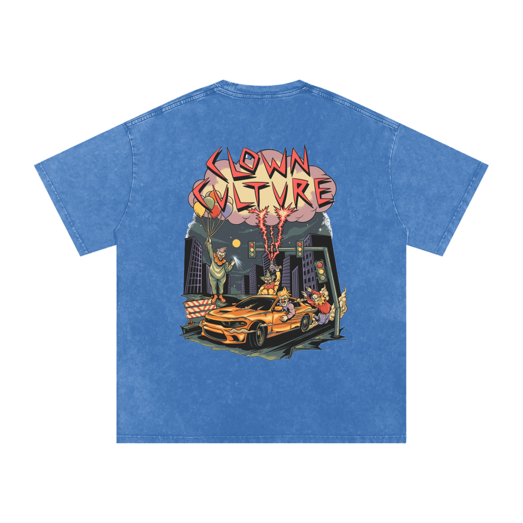 Snow Washed Oversized Cotton T-Shirt