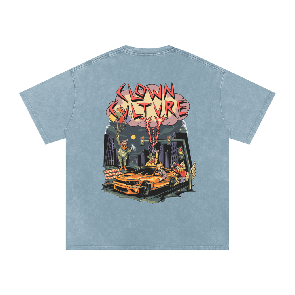 Snow Washed Oversized Cotton T-Shirt