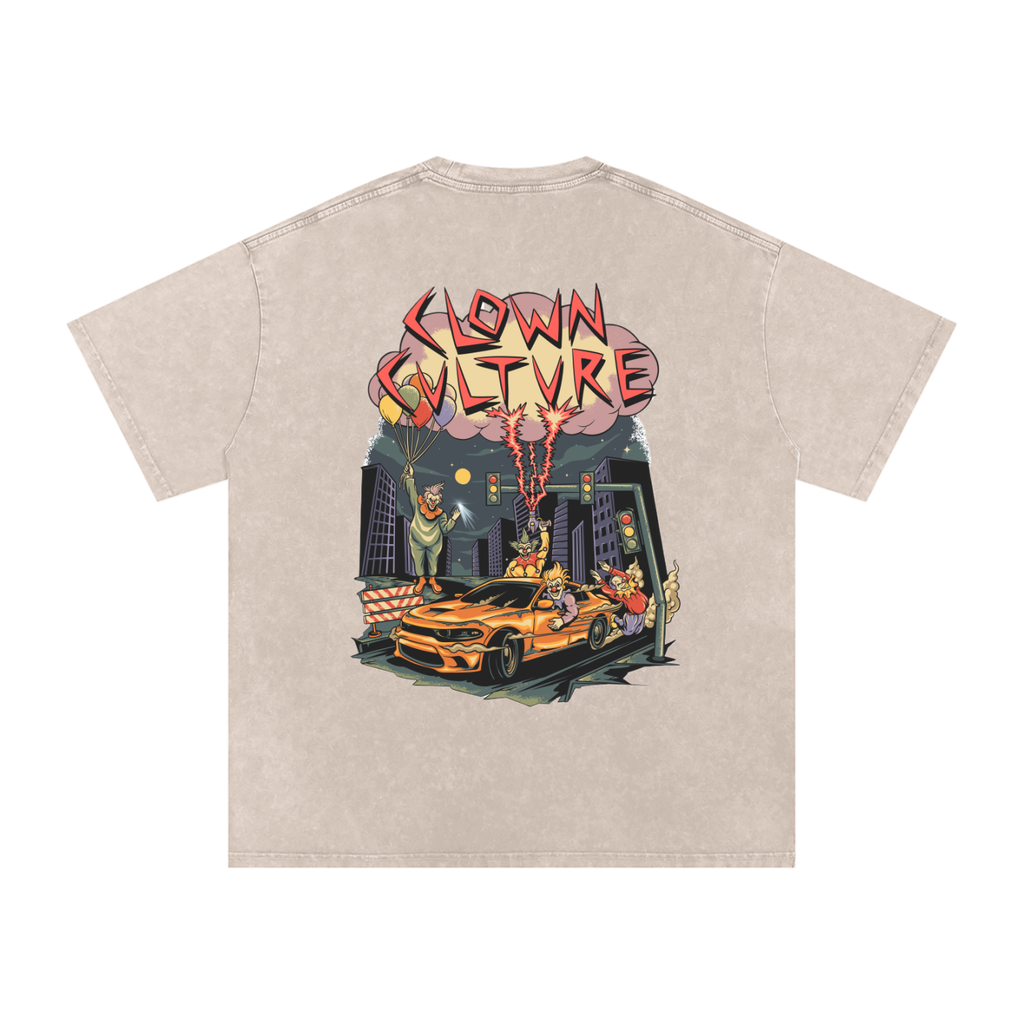 Snow Washed Oversized Cotton T-Shirt