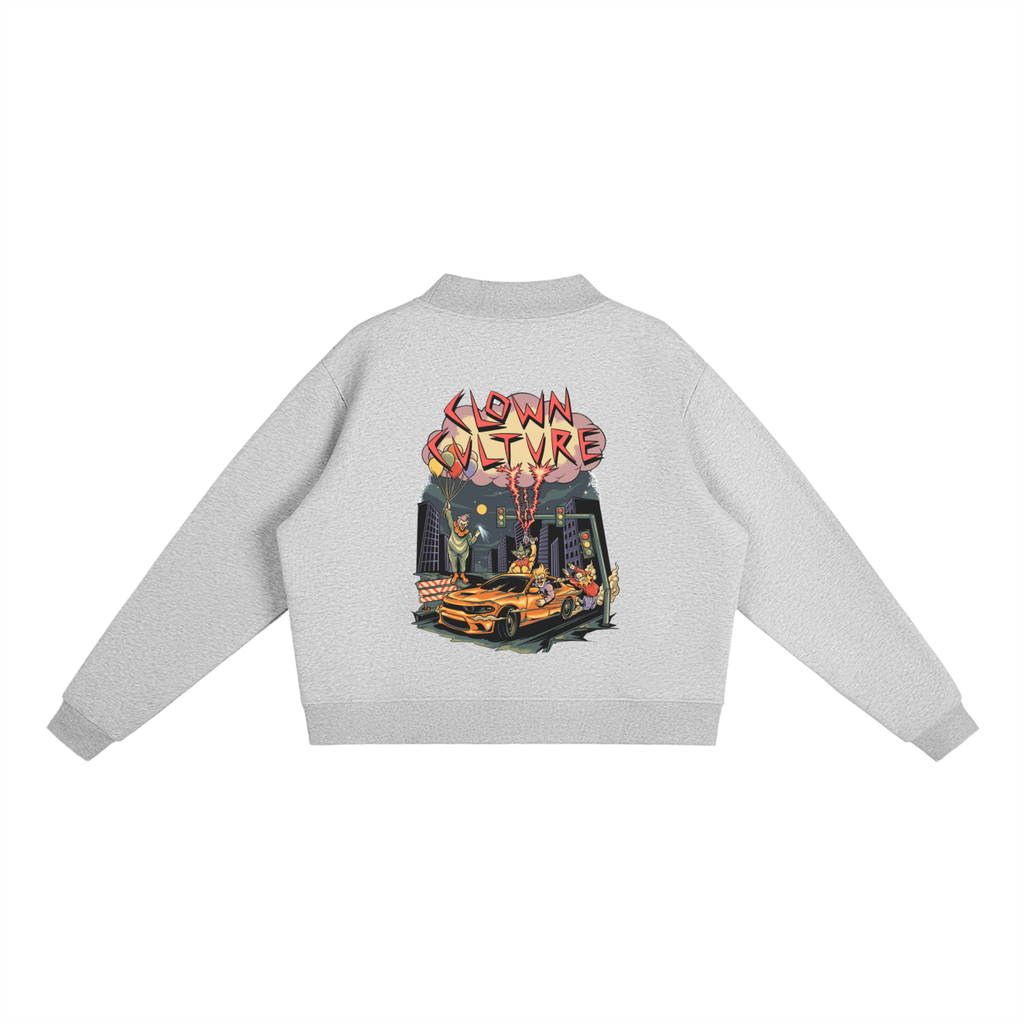 Essential Fleece Mock-Neck Crew Sweatshirt