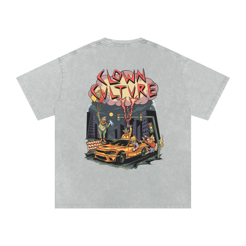 Snow Washed Oversized Cotton T-Shirt