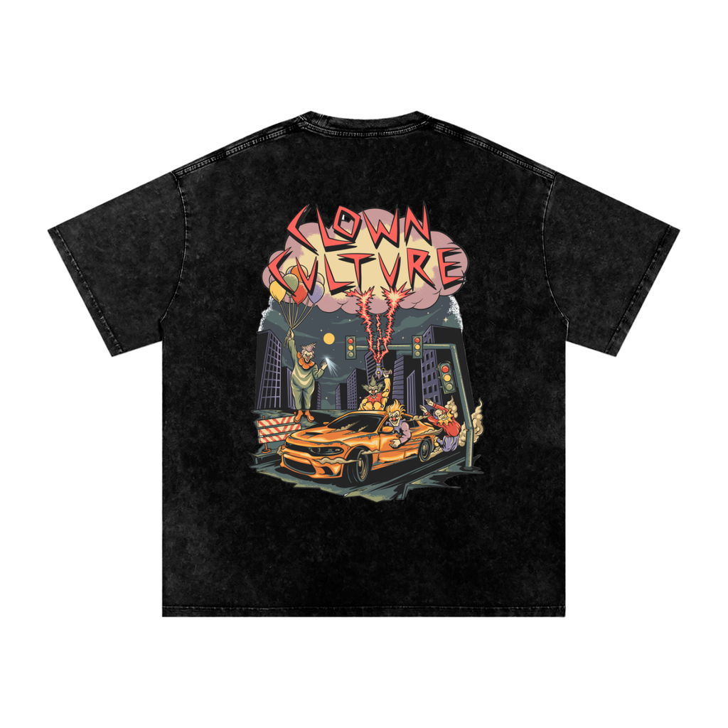 Snow Washed Oversized Cotton T-Shirt