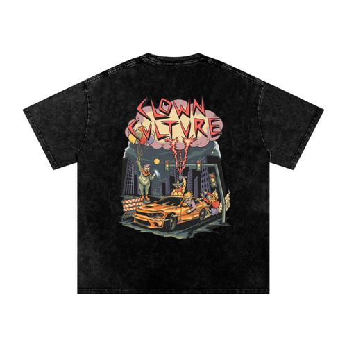 Snow Washed Oversized Cotton T-Shirt