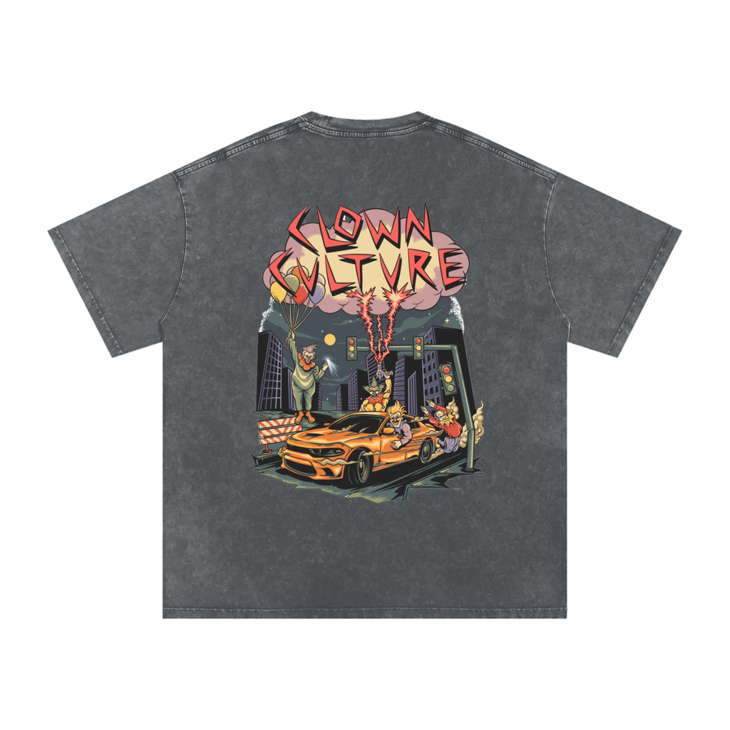 Snow Washed Oversized Cotton T-Shirt