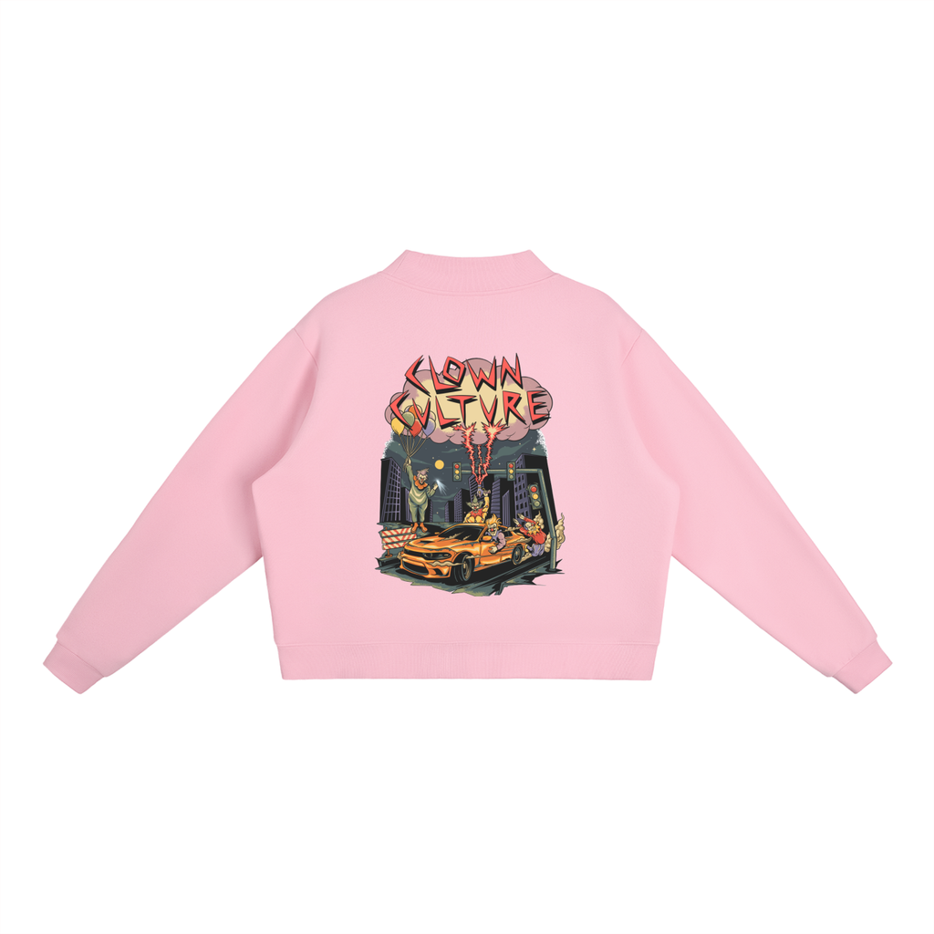 Essential Fleece Mock-Neck Crew Sweatshirt